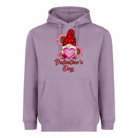 Lavender happy valentines day gnomes with sunflower Heavyweight Hoodie - RanaPortraitStore
