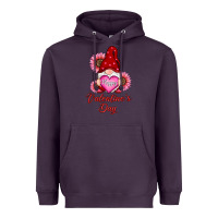Plum happy valentines day gnomes with sunflower Heavyweight Hoodie - RanaPortraitStore
