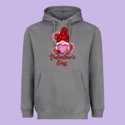 Heavyweight Hoodie happy valentines day gnomes with sunflower