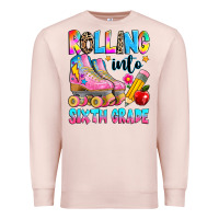 Pale Pink rolling into sixth grade Premium Sweatshirt - texasbilliewilder