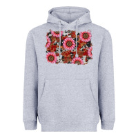 Heather Grey valentines day sunflowers leopard cowhide backgrou Heavyweight Hoodie - RanaPortraitStore