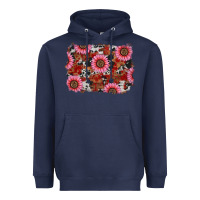 Navy valentines day sunflowers leopard cowhide backgrou Heavyweight Hoodie - RanaPortraitStore