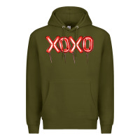 Army Green Valentine's Day Xoxo Balloon Premium Hoodie - Artiststas
