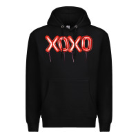 Black Valentine's Day Xoxo Balloon Premium Hoodie - Artiststas