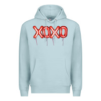 Blue Mist Valentine's Day Xoxo Balloon Premium Hoodie - Artiststas