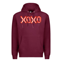 Burgundy Valentine's Day Xoxo Balloon Premium Hoodie - Artiststas
