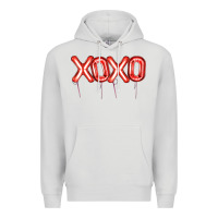 Dove Grey Valentine's Day Xoxo Balloon Premium Hoodie - Artiststas