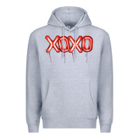 Heather Grey Valentine's Day Xoxo Balloon Premium Hoodie - Artiststas