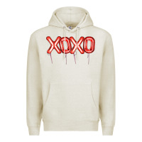 Oatmeal Heather Valentine's Day Xoxo Balloon Premium Hoodie - Artiststas