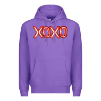 Purple Valentine's Day Xoxo Balloon Premium Hoodie - Artiststas