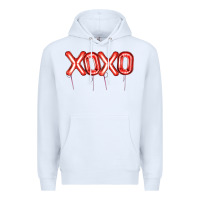 White Valentine's Day Xoxo Balloon Premium Hoodie - Artiststas