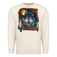 Sandshell wolf and feathers Premium Sweatshirt - RanaPortraitStore