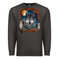 Smoke wolf and feathers Premium Sweatshirt - RanaPortraitStore