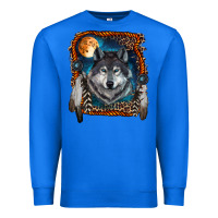 True Royal wolf and feathers Premium Sweatshirt - RanaPortraitStore