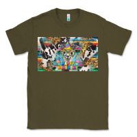 Army Green happy birthday alpaca blue cup Classic Tee - BarkalooDesign