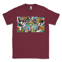 Burgundy happy birthday alpaca blue cup Classic Tee - BarkalooDesign