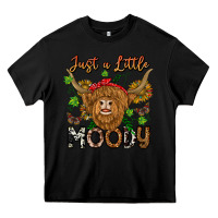 Black Just a Little Moody Heavy Core Tee - CowhideDigitalArt