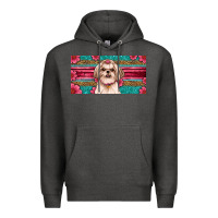 Charcoal Heather Western Shih Tzu License Plate Design Premium Hoodie - JahusDesignShop