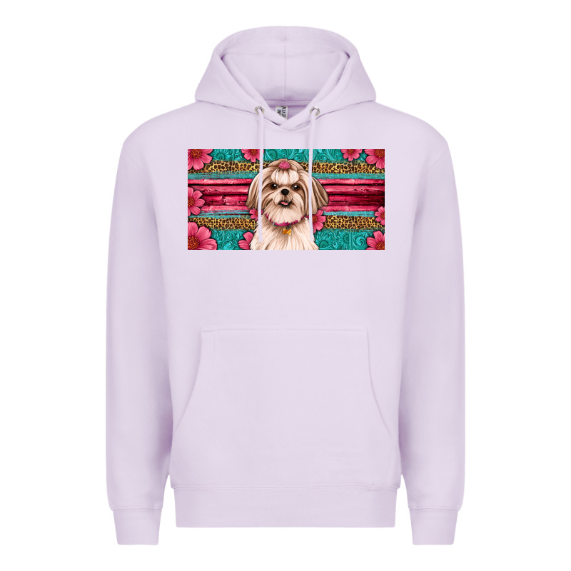 Western Shih Tzu License Plate Design Premium Hoodie by JahusDesignShop | Teevron