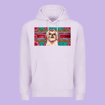 Western Shih Tzu License Plate Design Premium Hoodie Designed By Jahusdesignshop