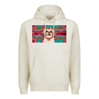 Oatmeal Heather Western Shih Tzu License Plate Design Premium Hoodie - JahusDesignShop