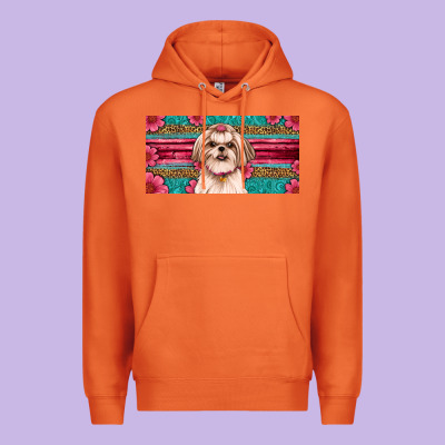 Western Shih Tzu License Plate Design Premium Hoodie Designed By Jahusdesignshop