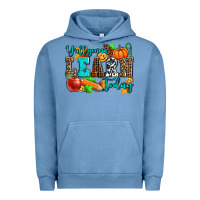 Pigment Pebble Blue y'all gonna learn today pumpkin and pen Urban Hoodie - AdoDesignShop