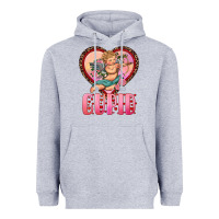 Heather Grey cupid heart Heavyweight Hoodie - RanaPortraitStore