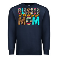 Navy blessed mom Premium Sweatshirt - Zillion Design Studio