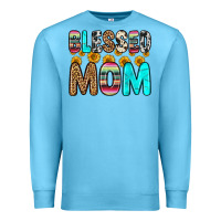 Ocean Blue blessed mom Premium Sweatshirt - Zillion Design Studio