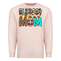 Pale Pink blessed mom Premium Sweatshirt - Zillion Design Studio