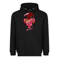 Black heart glass vase love tickets with rose Heavyweight Hoodie - RanaPortraitStore