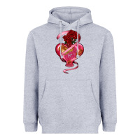 Heather Grey heart glass vase love tickets with rose Heavyweight Hoodie - RanaPortraitStore
