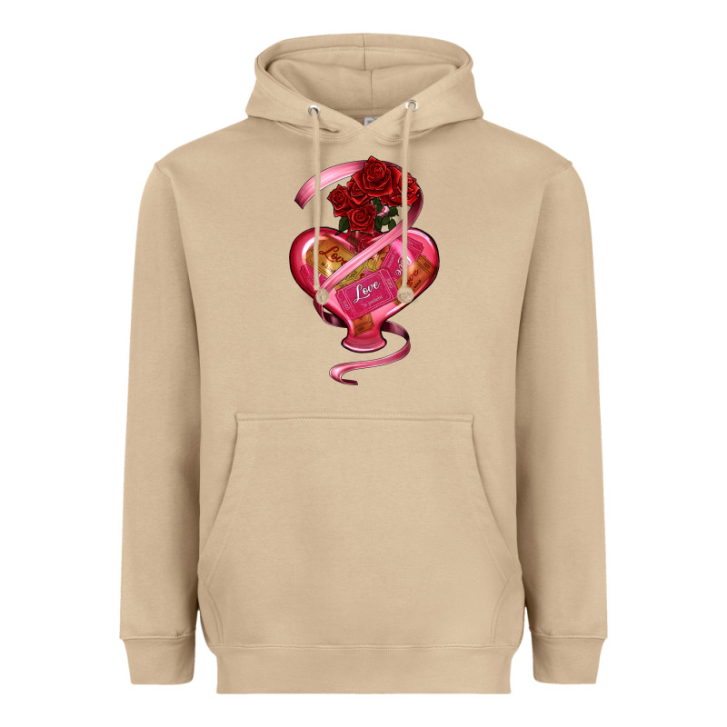 Heart Glass Vase Love Tickets With Rose Heavyweight Hoodie by RanaPortraitStore | Teevron