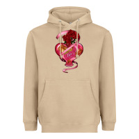 Mushroom heart glass vase love tickets with rose Heavyweight Hoodie - RanaPortraitStore