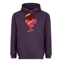 Plum heart glass vase love tickets with rose Heavyweight Hoodie - RanaPortraitStore