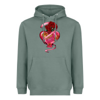 Sage heart glass vase love tickets with rose Heavyweight Hoodie - RanaPortraitStore