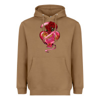 Toasted Coconut heart glass vase love tickets with rose Heavyweight Hoodie - RanaPortraitStore