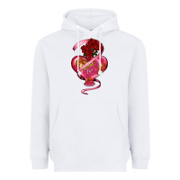 White heart glass vase love tickets with rose Heavyweight Hoodie - RanaPortraitStore