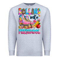 Heather Grey rolling into preschool grade Premium Sweatshirt - texasbilliewilder