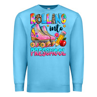 Ocean Blue rolling into preschool grade Premium Sweatshirt - texasbilliewilder
