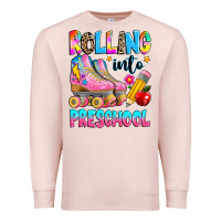 Pale Pink rolling into preschool grade Premium Sweatshirt - texasbilliewilder