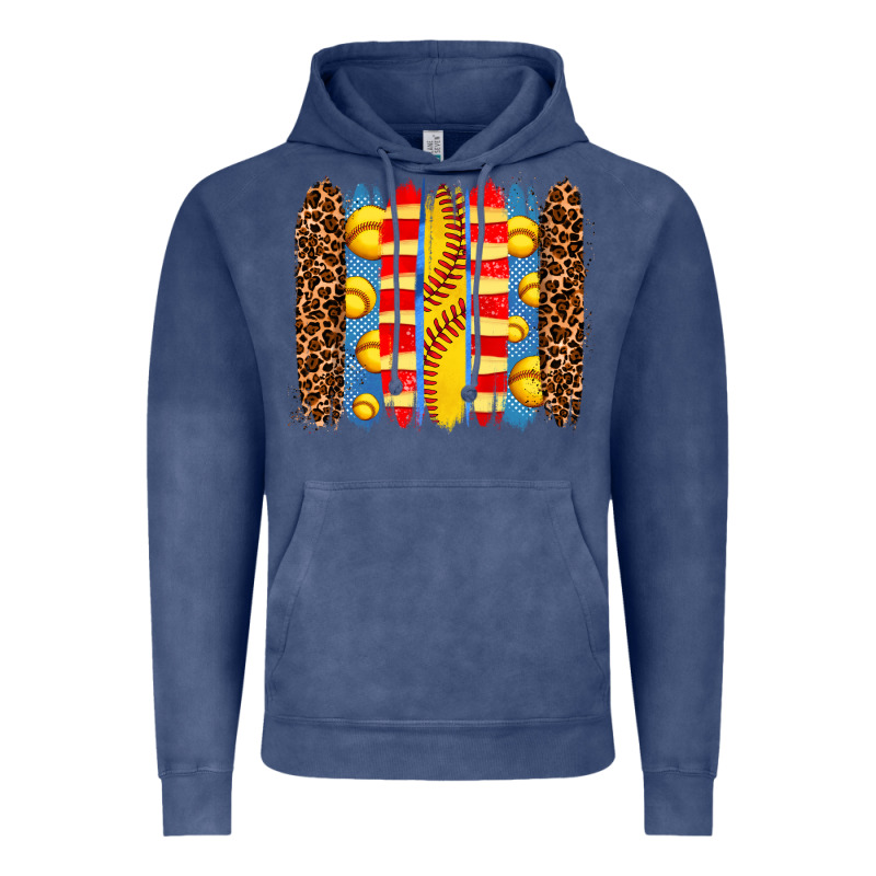 Softball  Brushstrokes Vintage Hoodie by AdoDesignShop | Teevron