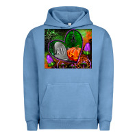 Pigment Pebble Blue halloween heart mouse pad Urban Hoodie - BundleAndBundleShop