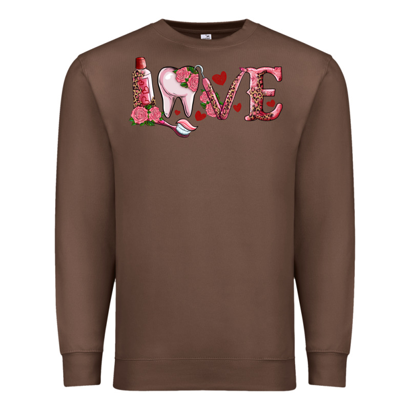 Valentines Day Dental Love Premium Sweatshirt by RanaPortraitStore | Teevron