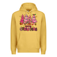 Antique Gold pink christmas trees Premium Hoodie - AdoDesignShop