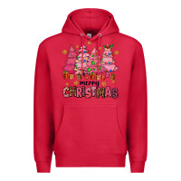 Cardinal pink christmas trees Premium Hoodie - AdoDesignShop