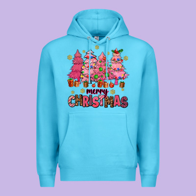 Pink Christmas Trees Premium Hoodie Designed By Adodesignshop