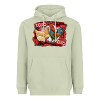 Matcha xoxo rooster and chicken Heavyweight Hoodie - RanaPortraitStore