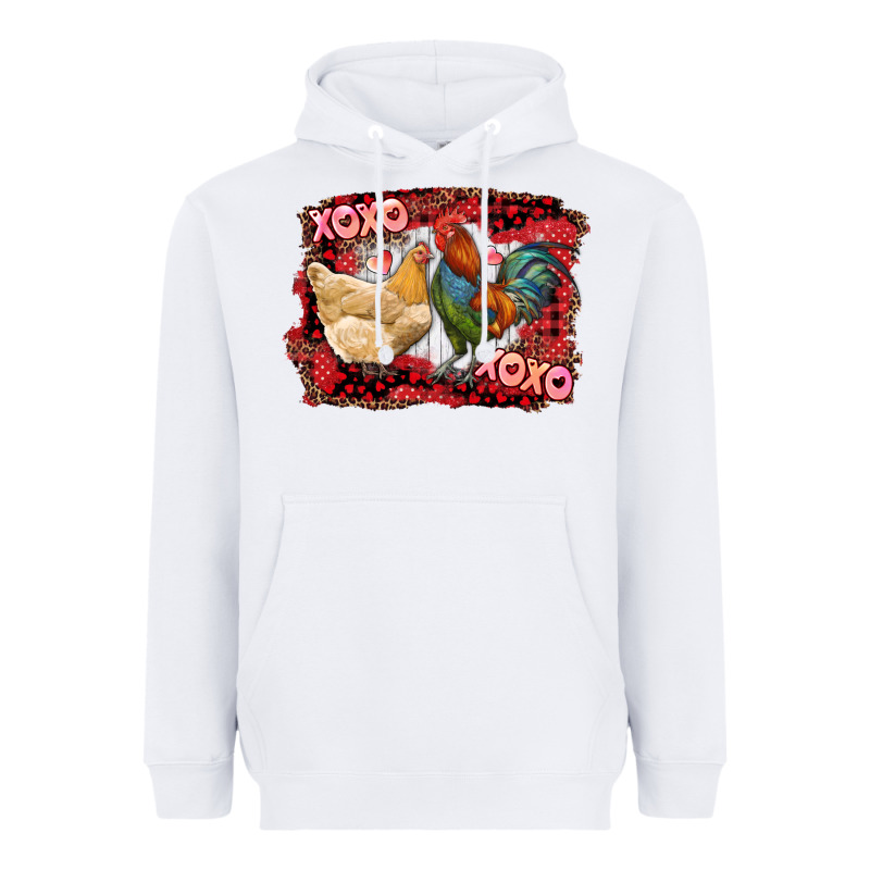 Xoxo Rooster And Chicken Heavyweight Hoodie by RanaPortraitStore | Teevron